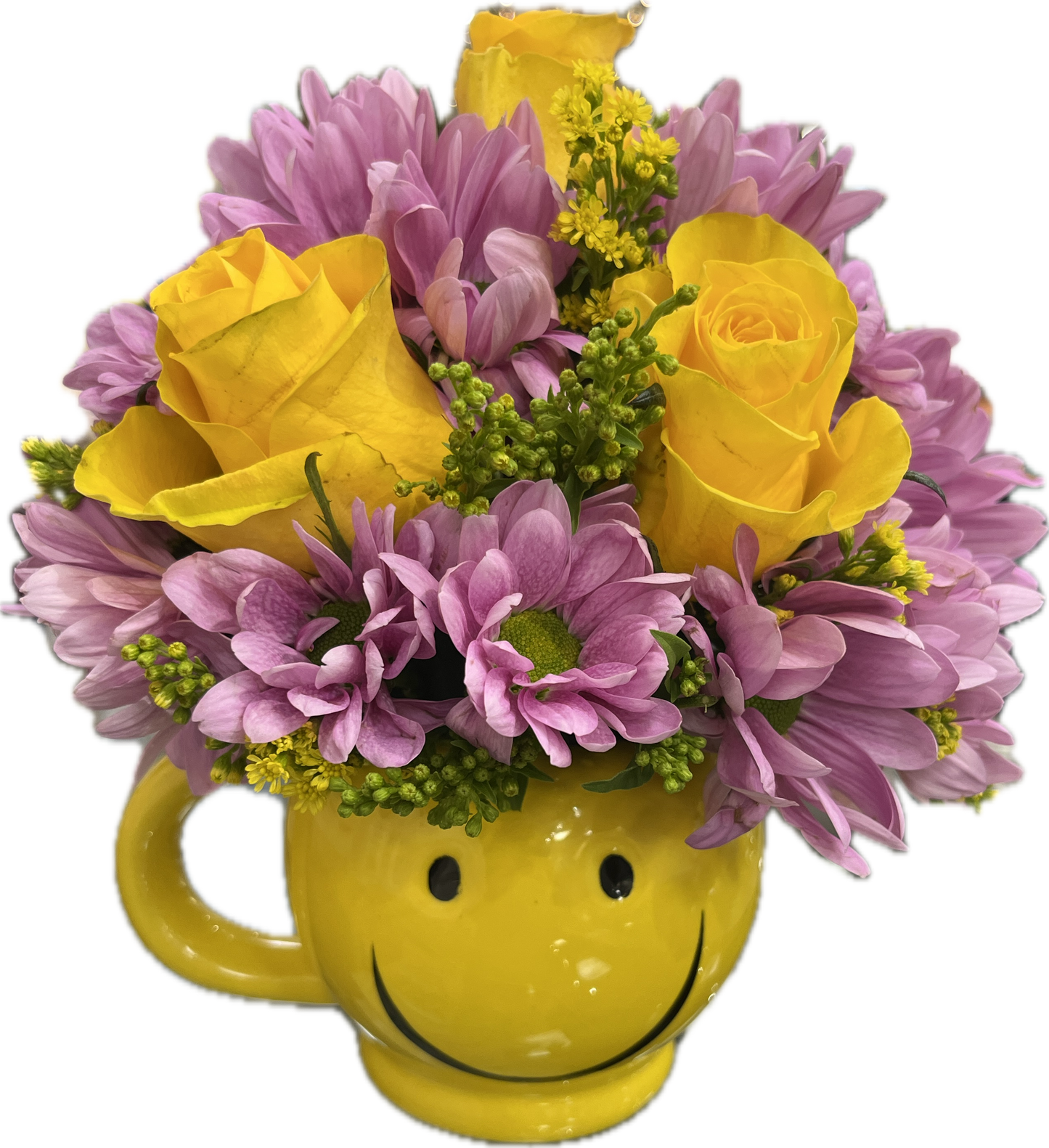 Fresh Flower Smiley Mug $40